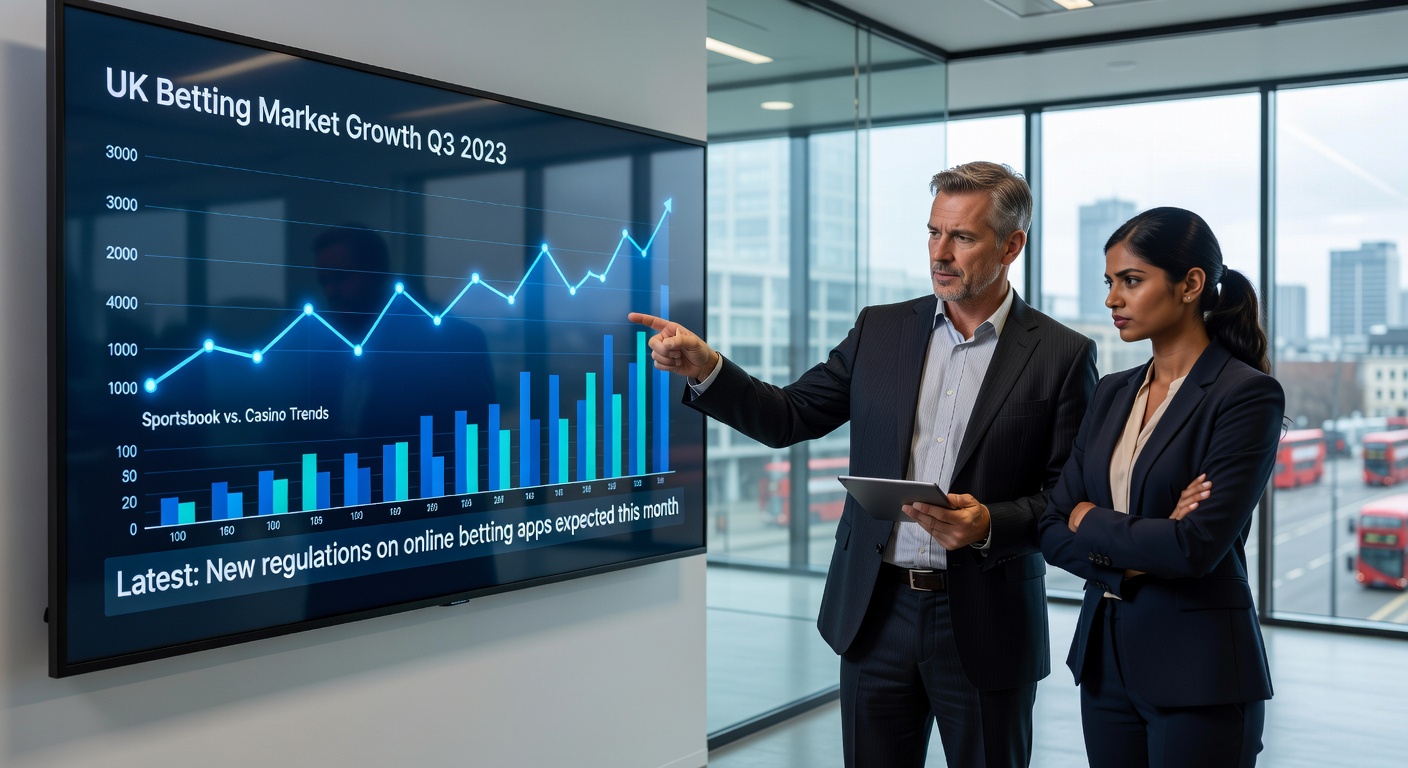 Chart illustrating the decline in UK online gross gambling yield for Q4 2025, highlighting key revenue shifts