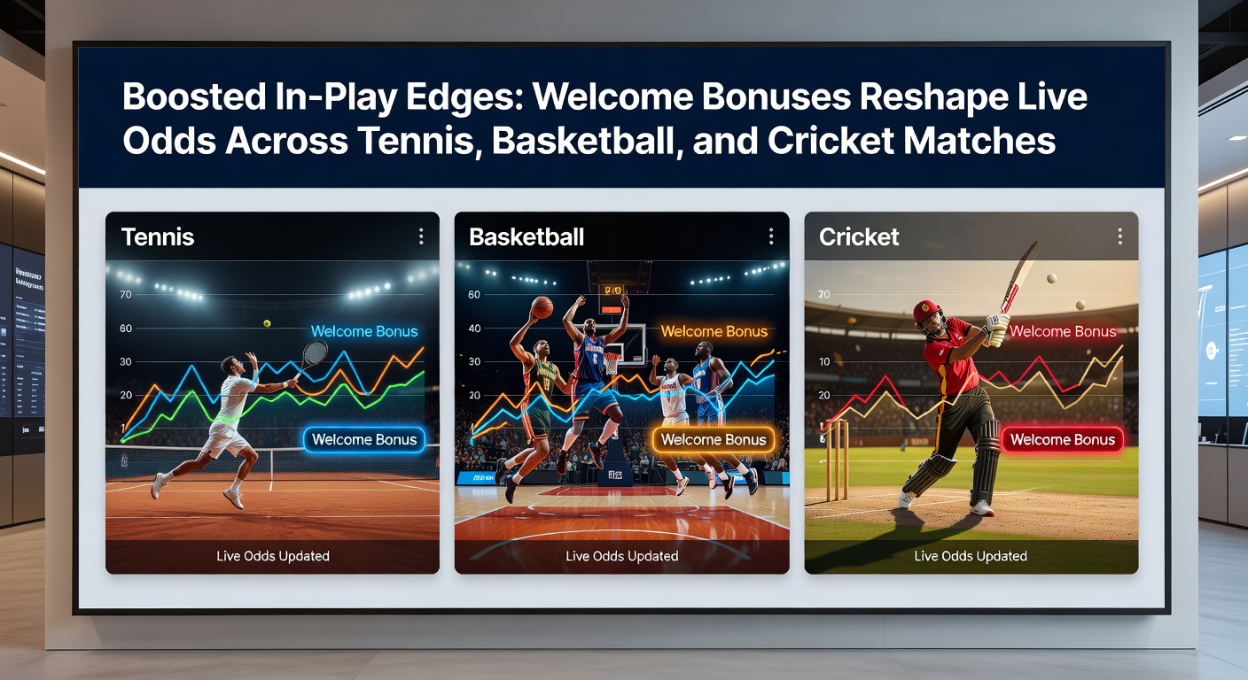 Intense basketball quarter action with live odds screen highlighting welcome bonus boosted lines on player props
