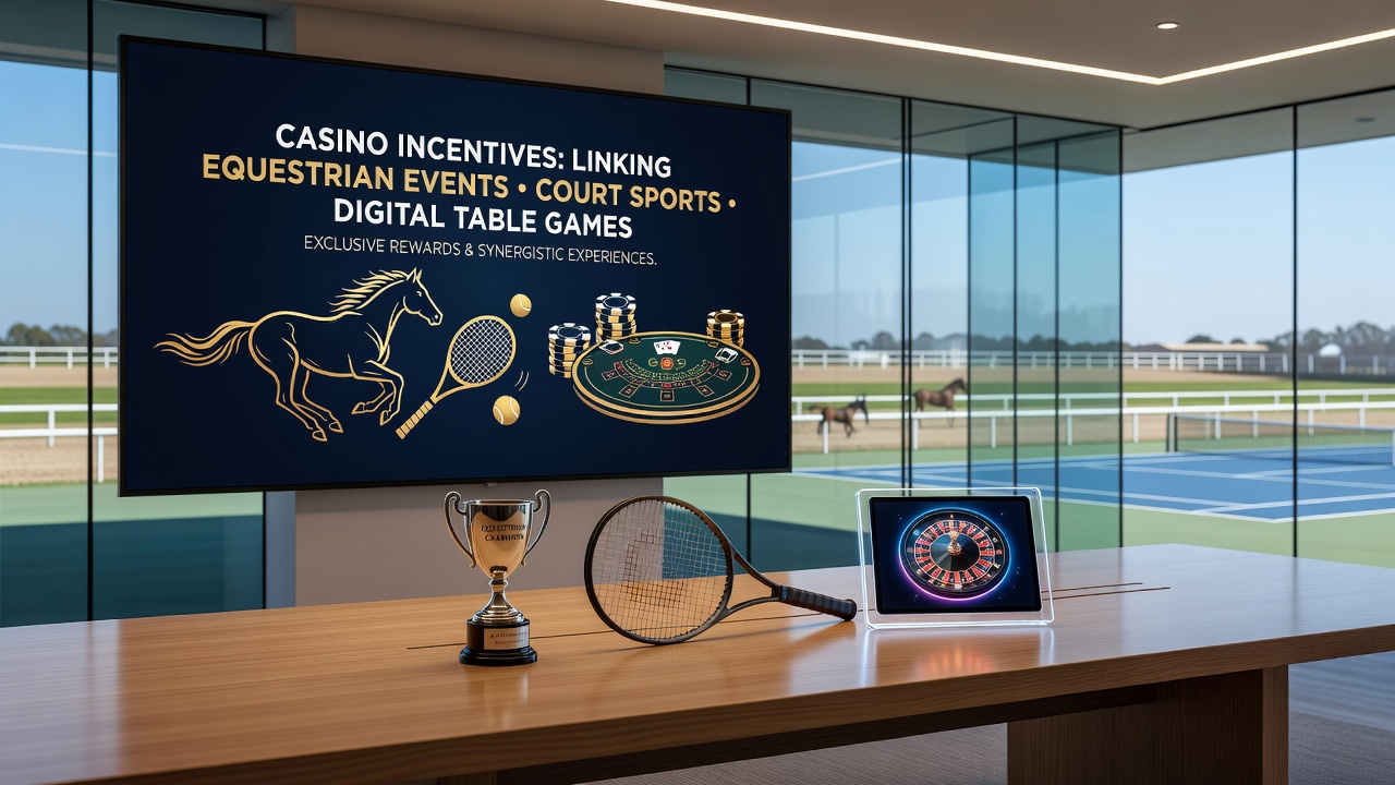 Digital table games linked with equestrian and court sports incentives in a modern betting interface