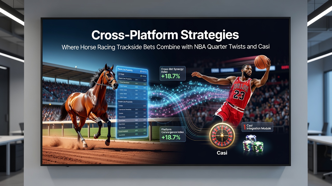 Mobile screen displaying combined horse racing, NBA quarter, and casino spin betting options in a single session