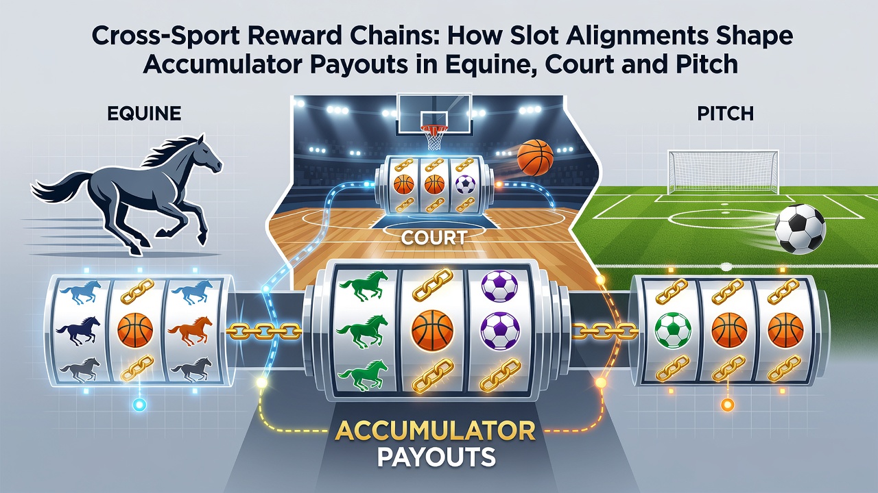 Chart showing payout distributions for aligned versus misaligned accumulators across equine, court, and pitch categories