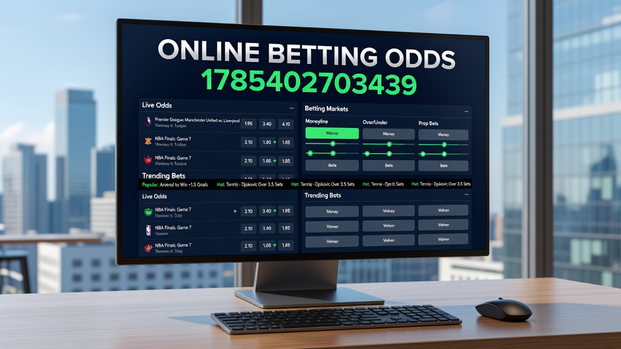 Close-up view of a smartphone screen showing live updating odds for tennis and basketball events alongside promotional banners