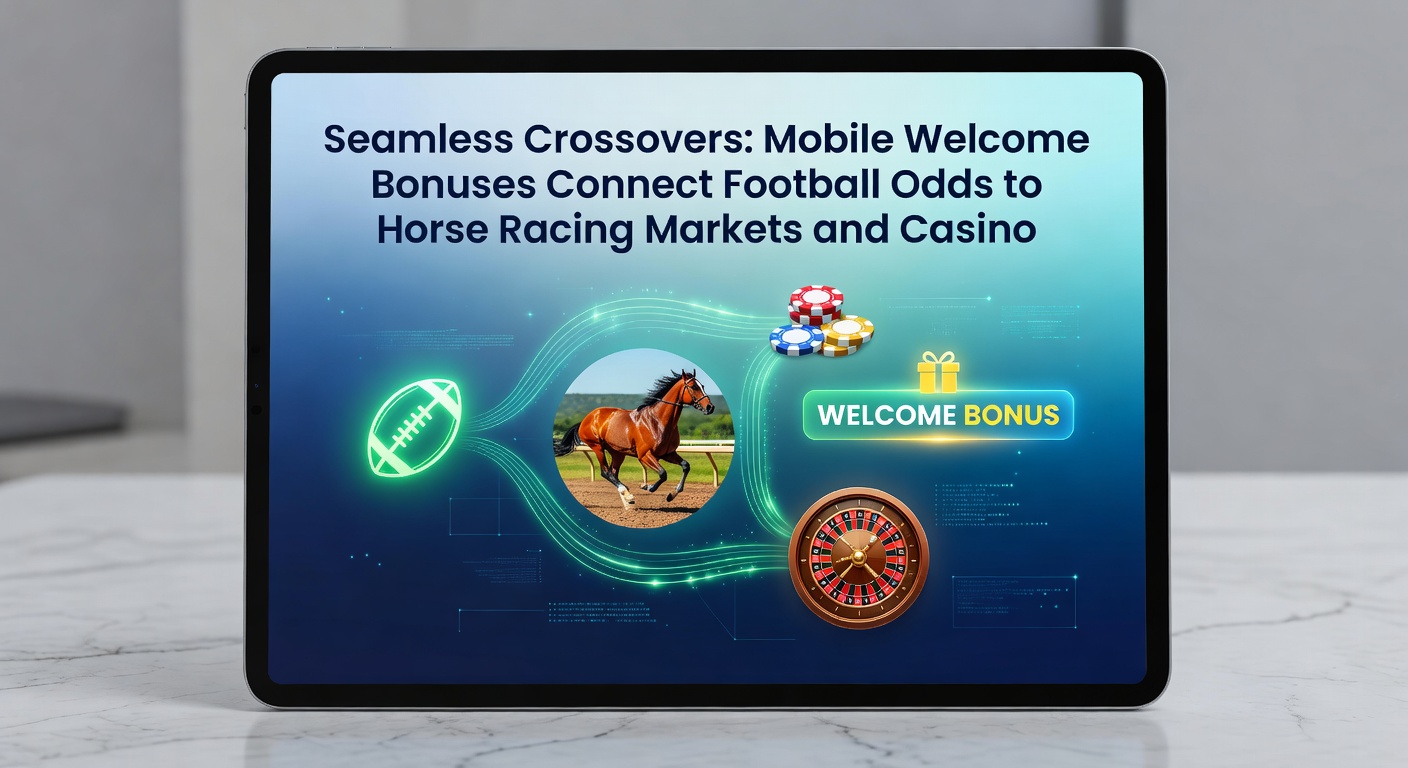 Horse racing track with overlaid football pitch and casino chips, symbolizing bonus-driven market integrations